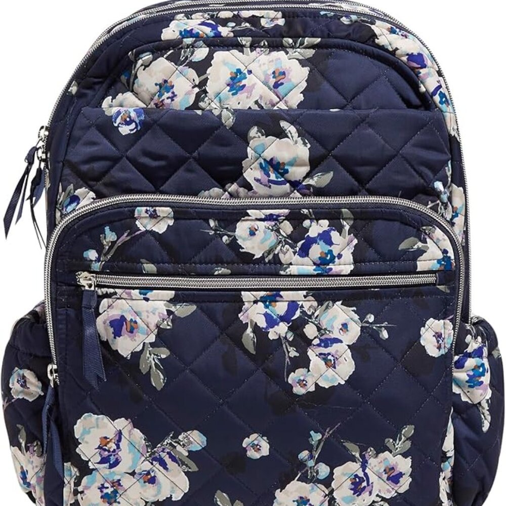 XL Vera Bradley Backpack in Blooms and Branches Navy